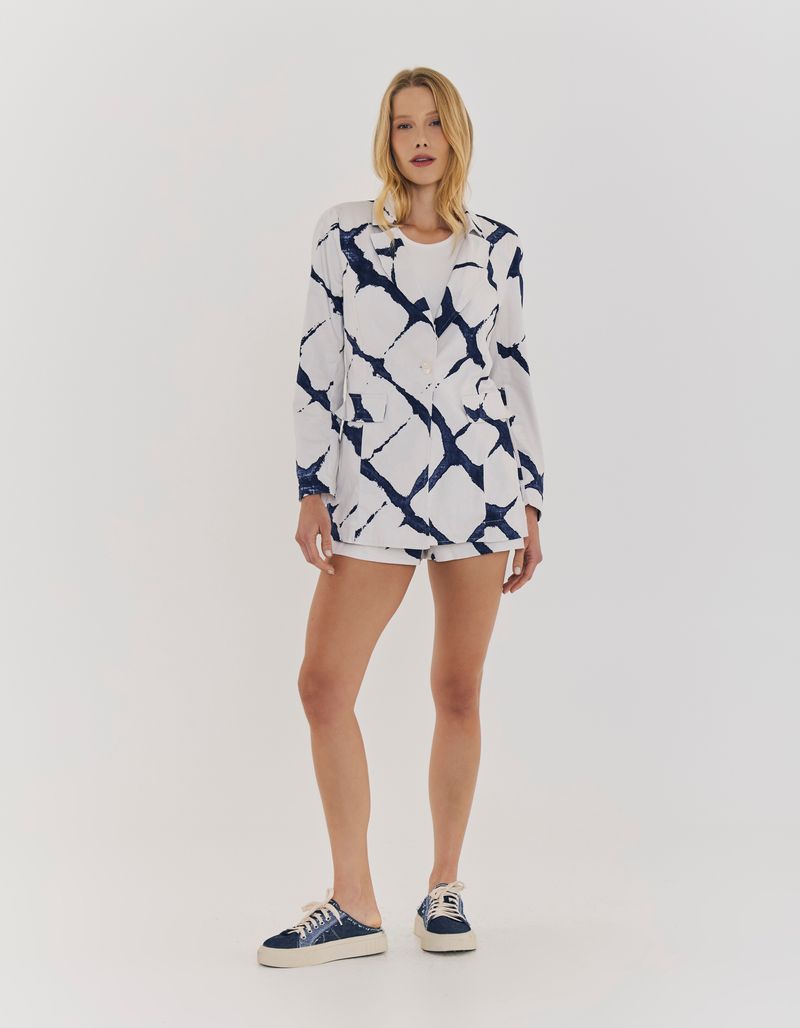 Blazer Estampado Tie Dye Blue - Off White